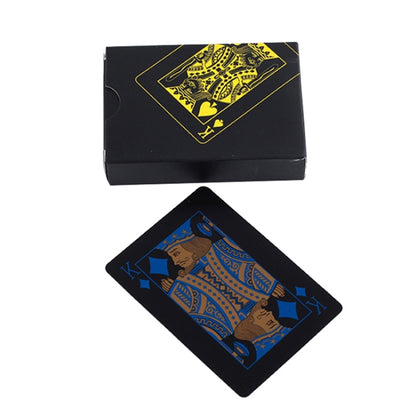 2 Set Plastic Waterproof PVC Poker Cards, Size:6.3 x 8.9cm(Blue+Gold) - Gambling by buy2fix | Online Shopping UK | buy2fix