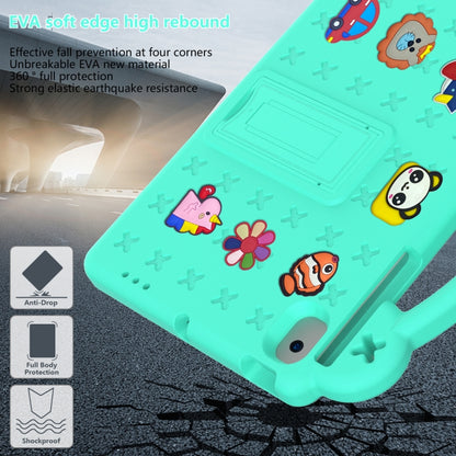 Handle Kickstand Children EVA Shockproof Tablet Case For Samsung Galaxy Tab A8 10.5 2022/2021 / Lenovo Tab M10 Plus 3rd Gen TB125FU 2022 10.6 inch / Huawei MatePad Pro 2021/2019 / Nokia T20 10.36 2021(Mint Green) - Samsung Accessories by buy2fix | Online Shopping UK | buy2fix