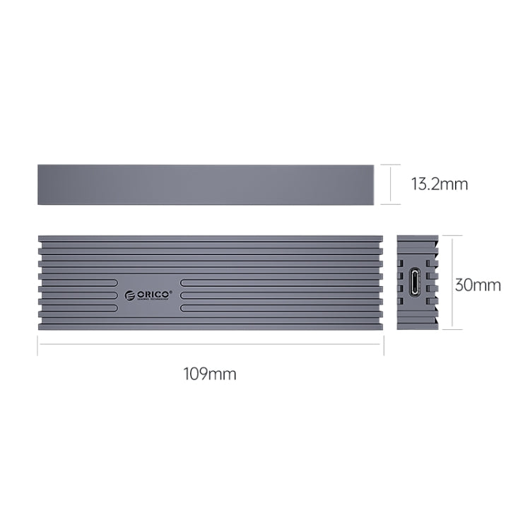 ORICO M232C3-G2-GY 10Gbps M.2 NVMe SSD Enclosure(Grey) - HDD Enclosure by ORICO | Online Shopping UK | buy2fix