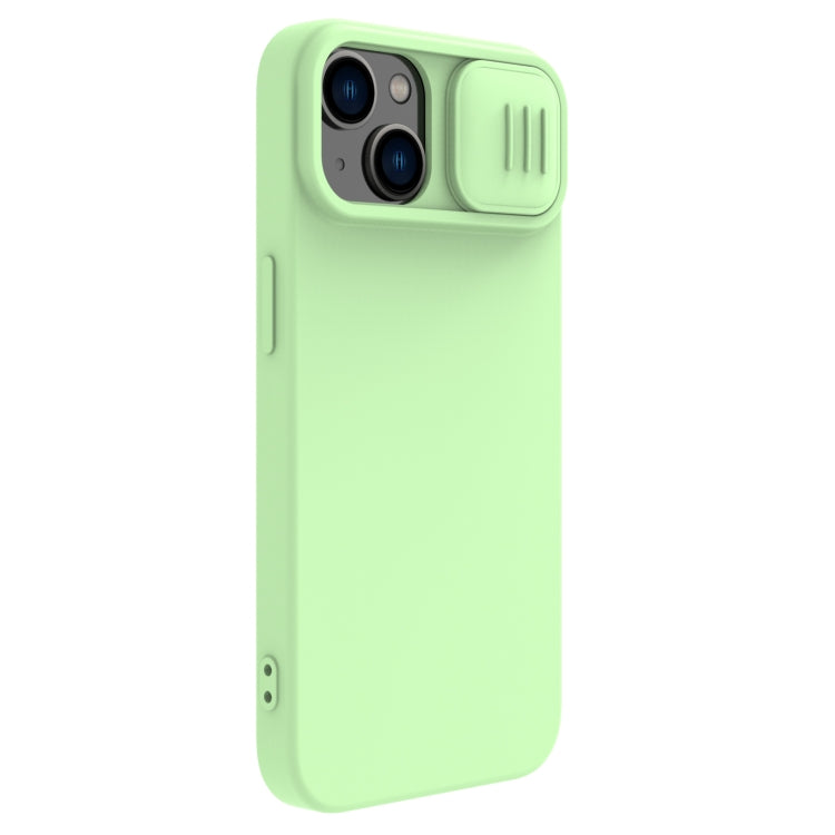 For iPhone 14 Plus  NILLKIN CamShield MagSafe Liquid Silicone Phone Case(Green) - iPhone 14 Plus Cases by NILLKIN | Online Shopping UK | buy2fix