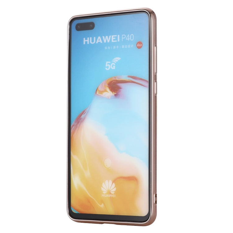 For Huawei P40 Pro GEBEI Plating TPU Shockproof Protective Case(Gold) - Huawei Cases by GEBEI | Online Shopping UK | buy2fix