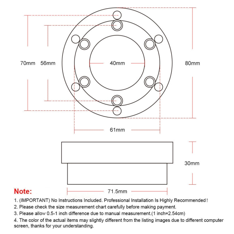 For Logitech G29 G920 G923 70mm Gaming Steering Wheel Adapter(Silver) - Others by buy2fix | Online Shopping UK | buy2fix