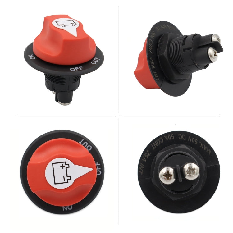 100A 8AWG Car Yacht Battery Selector Isolator Disconnect Rotary Switch Cut With Power Cord - In Car by buy2fix | Online Shopping UK | buy2fix