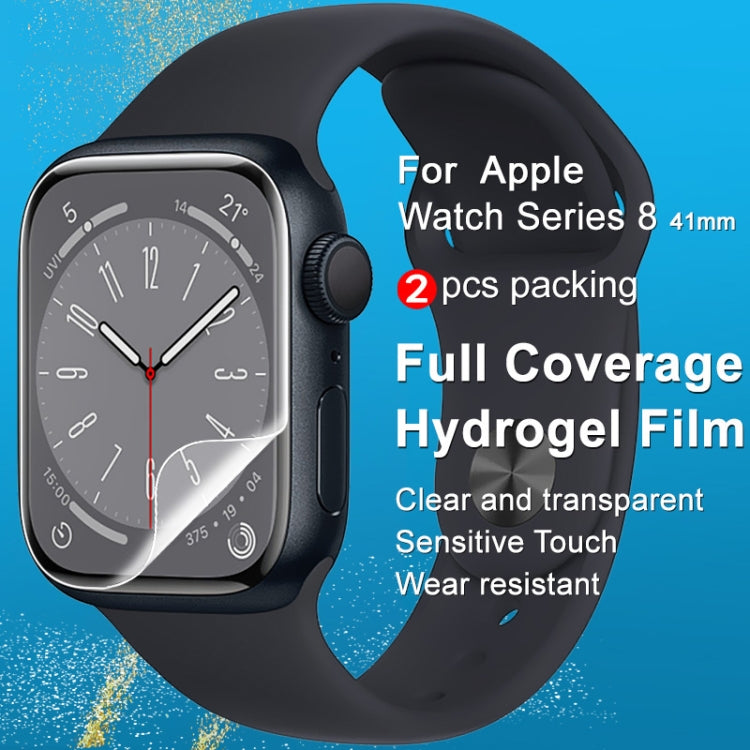 For Apple Watch Series 8 41mm 2pcs imak Curved Full Screen Hydrogel Film Protector - Others by imak | Online Shopping UK | buy2fix