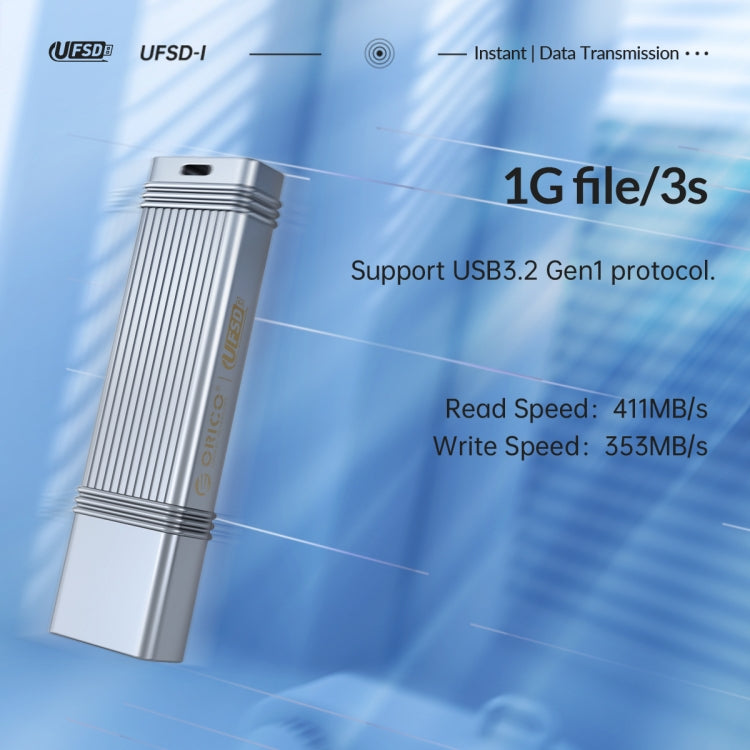 ORICO USB Solid State Flash Drive, Read: 520MB/s, Write: 450MB/s, Memory:1TB, Port:USB-A(Silver) - USB Flash Drives by ORICO | Online Shopping UK | buy2fix