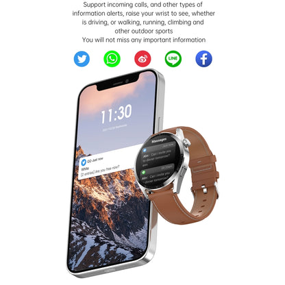 Ochstin 5HK3 Plus 1.36 inch Round Screen Bluetooth Smart Watch, Strap:Silicone(Silver) - Smart Watches by OCHSTIN | Online Shopping UK | buy2fix