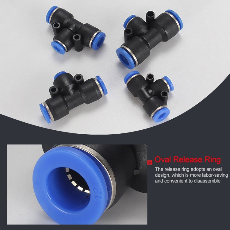 PEG10-8 LAIZE 10pcs Plastic Y-type Tee Reducing Pneumatic Quick Fitting Connector -  by LAIZE | Online Shopping UK | buy2fix