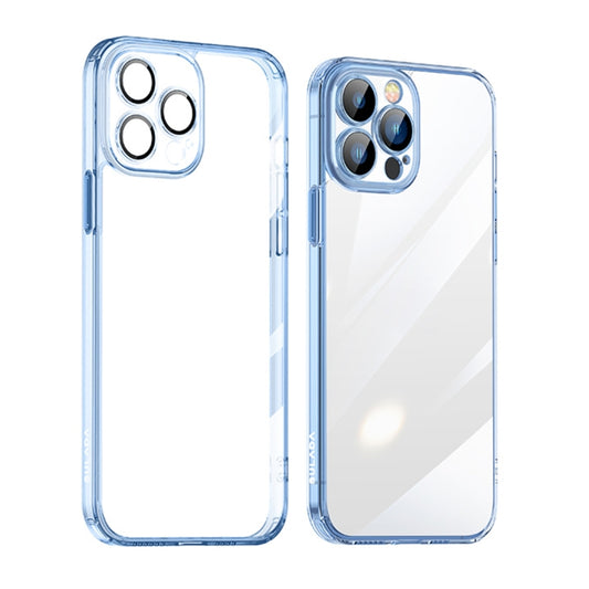 For iPhone 14 Pro SULADA Crystal Steel Series TPU Transparent Phone Case(Blue) - iPhone 14 Pro Cases by SULADA | Online Shopping UK | buy2fix