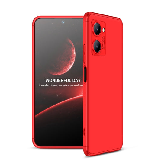 For Realme C33 GKK Three Stage Splicing Full Coverage PC Phone Case(Red) - Realme Cases by GKK | Online Shopping UK | buy2fix