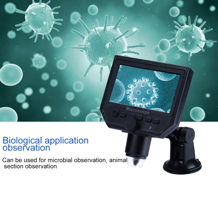 G600 600X 3.6MP 4.3 inch HD LCD Display Portable Digital Microscope, Plug:UK Plug - Consumer Electronics by buy2fix | Online Shopping UK | buy2fix