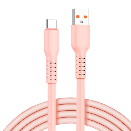 ADC-014 6A USB to USB-C/Type-C Liquid Silicone Data Cable, Length:1m(Pink) -  by buy2fix | Online Shopping UK | buy2fix