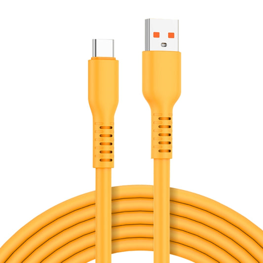 ADC-014 6A USB to USB-C/Type-C Liquid Silicone Data Cable, Length:2m(Orange) -  by buy2fix | Online Shopping UK | buy2fix