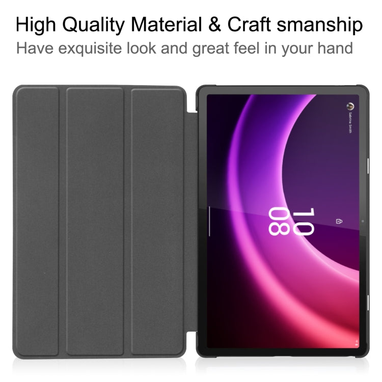 For Lenovo Tab P11 Gen 2 Custer Painted 3-Fold Holder Leather Smart Tablet Case(Unicorn) - For Lenovo by buy2fix | Online Shopping UK | buy2fix