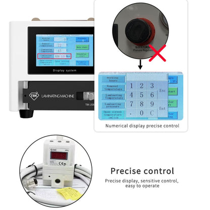 TBK 208M 3 in 1 Mini LCD Touch Screen Vacuum Laminating Bubble Remover Machine, Plug:UK Plug - Defoaming Equipment by TBK | Online Shopping UK | buy2fix