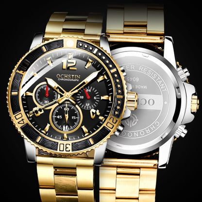 OCHSTIN 7263 Fashion Steel Strap Multifunctional Quartz Men Watch(Rose Gold) - Metal Strap Watches by OCHSTIN | Online Shopping UK | buy2fix