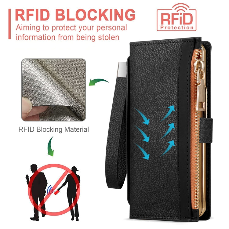 For Samsung Galaxy Z Fold4 Celebrity Series RFID Anti-theft Brush Phone Leather Case with Pen Slot(Red) - Galaxy Z Fold4 5G Cases by buy2fix | Online Shopping UK | buy2fix