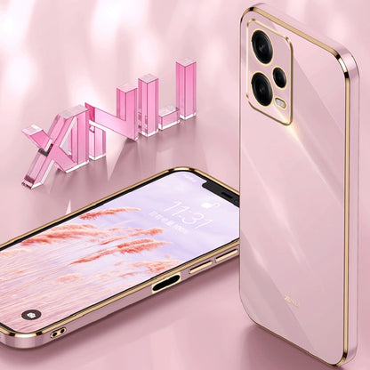 For Xiaomi Redmi Note 12 Pro+ China XINLI Straight Edge 6D Electroplate TPU Phone Case(Black) - Note 12 Pro+ Cases by buy2fix | Online Shopping UK | buy2fix
