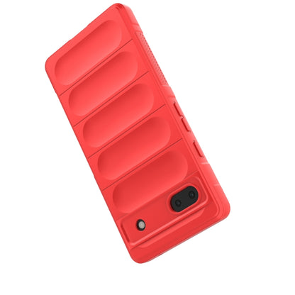 For Google Pixel 6a Magic Shield TPU + Flannel Phone Case(Red) - Google Cases by buy2fix | Online Shopping UK | buy2fix