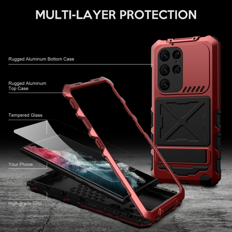 For Samsung Galaxy S23 Ultra 5G R-JUST Life Waterproof Dustproof Shockproof Phone Case(Red) - Galaxy S23 Ultra 5G Cases by R-JUST | Online Shopping UK | buy2fix