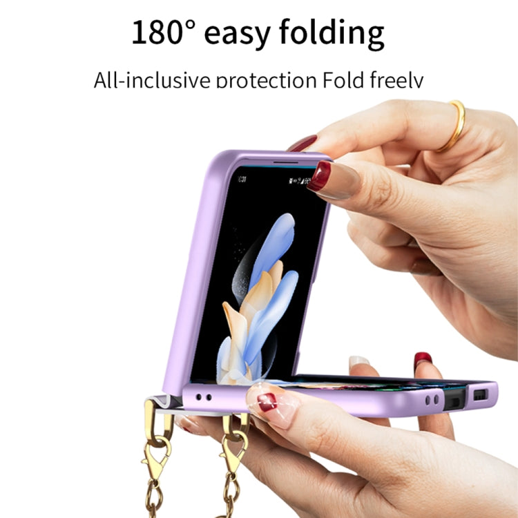 For Huawei P50 Pocket GKK Ultrathin Mini Handbag Protective Phone Case with Wrist Strap(Purple) - Huawei Cases by GKK | Online Shopping UK | buy2fix