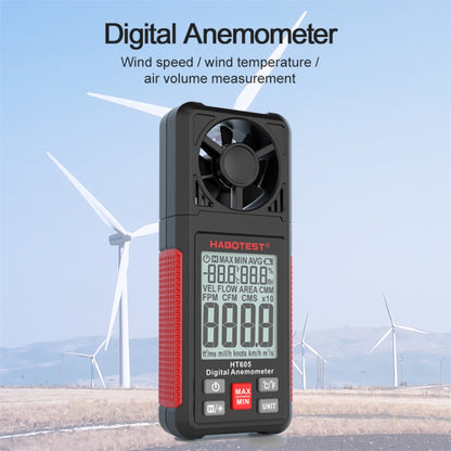 HABOTEST HT605 Portable Intelligent Digital Display Handheld Wind Speed Tester - Consumer Electronics by buy2fix | Online Shopping UK | buy2fix