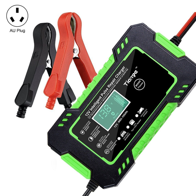 Motorcycle / Car Battery Smart Charger with LCD Creen, Plug Type:AU Plug - In Car by buy2fix | Online Shopping UK | buy2fix