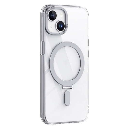 For iPhone 13 Skin Feel MagSafe Shockproof Phone Case with Holder(White) - iPhone 13 Cases by buy2fix | Online Shopping UK | buy2fix