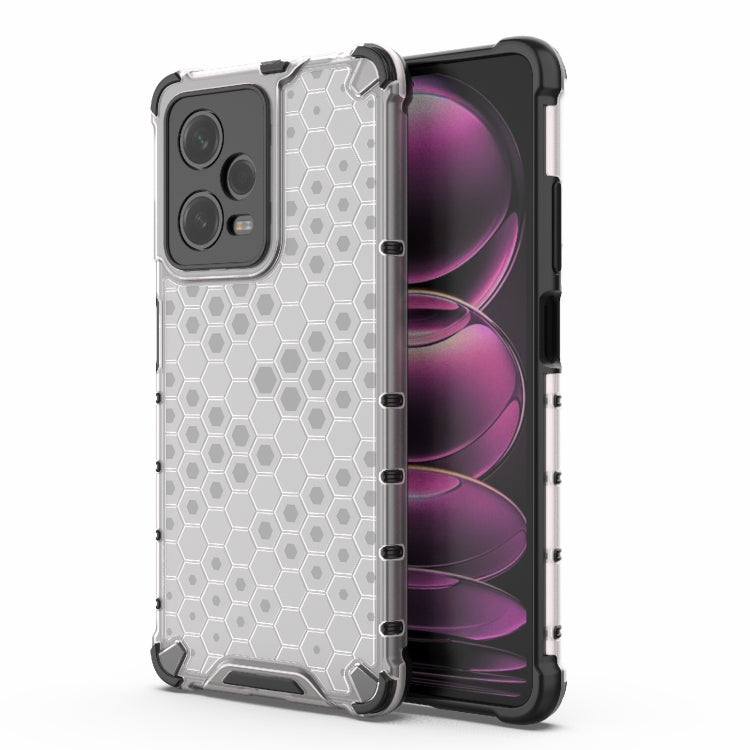 For Xiaomi Poco X5 Pro Shockproof Honeycomb PC + TPU Phone Case(White) - Xiaomi Cases by buy2fix | Online Shopping UK | buy2fix