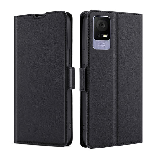 For TCL 405 / 406 / 408 Ultra-thin Voltage Side Buckle Horizontal Flip Leather Phone Case(Black) - More Brand by buy2fix | Online Shopping UK | buy2fix