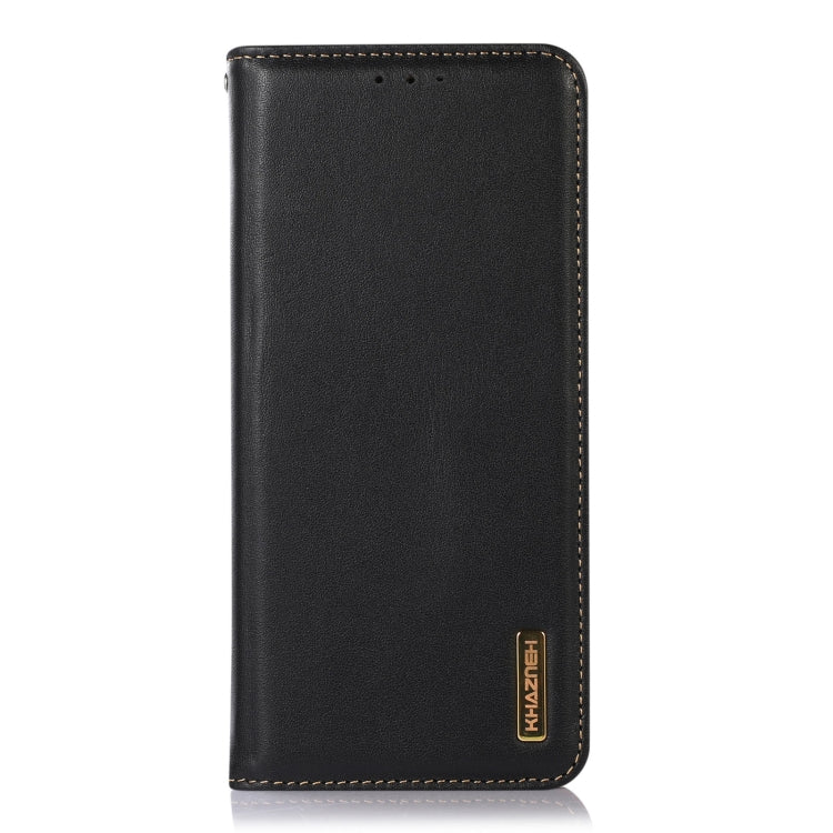 For OnePlus 11 5G KHAZNEH Nappa Top Layer Cowhide Leather Phone Case(Black) - OnePlus Cases by buy2fix | Online Shopping UK | buy2fix