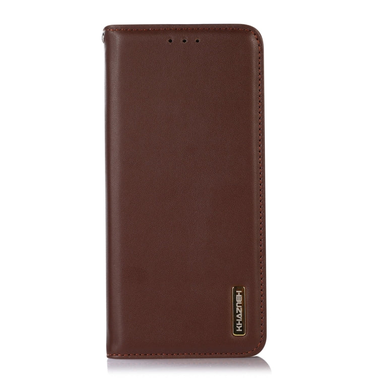 For OnePlus Nord CE 3 Lite KHAZNEH Nappa Top Layer Cowhide Leather Phone Case(Brown) - OnePlus Cases by buy2fix | Online Shopping UK | buy2fix