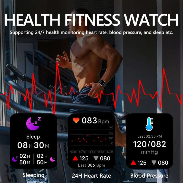 PG333 1.91 inch Waterproof Smart Sports Watch Support Heart Rate Monitoring / Blood Pressure Monitoring(Orange) - Smart Wear by buy2fix | Online Shopping UK | buy2fix