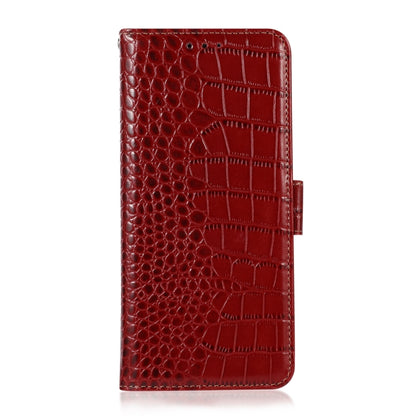 For Honor X9a/X40 5G Crocodile Top Layer Cowhide Leather Phone Case(Red) - Honor Cases by buy2fix | Online Shopping UK | buy2fix