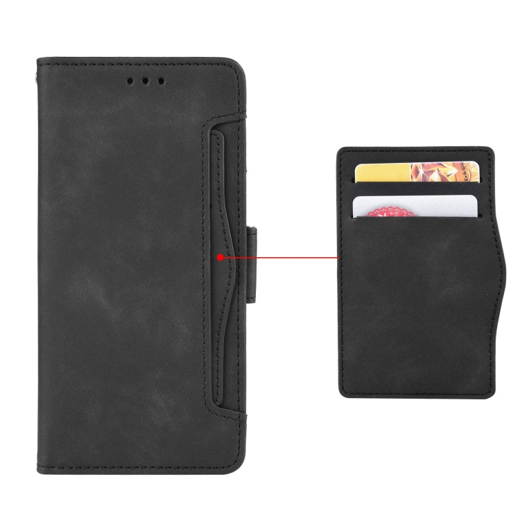 For Google Pixel 7a Skin Feel Calf Texture Card Slots Leather Phone Case(Black) - Google Cases by buy2fix | Online Shopping UK | buy2fix