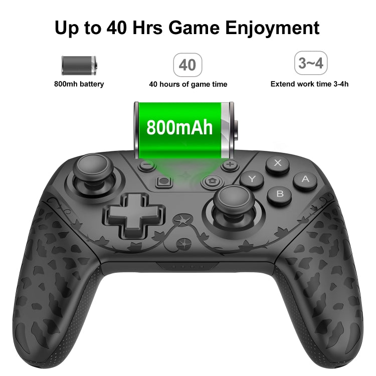 798B Bluetooth 5.0 Wireless Game Controller for Nintendo Switch(Black) - Gamepads by buy2fix | Online Shopping UK | buy2fix