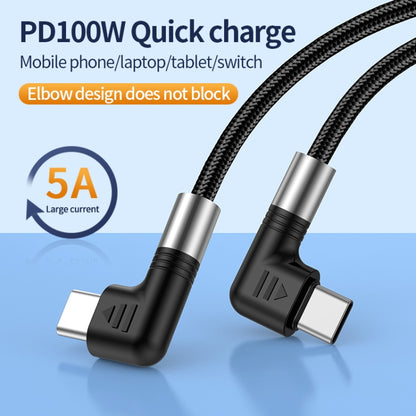 A9 100W USB-C/Type-C to USB-C/Type-C Double Elbow Data Cable, Length:1m -  by buy2fix | Online Shopping UK | buy2fix