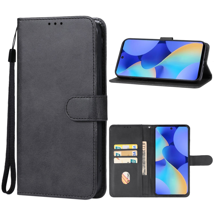 For Tecno Spark 10 Pro Leather Phone Case(Black) - Tecno Cases by buy2fix | Online Shopping UK | buy2fix