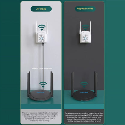 Wavlink WN578W2 300Mbps 2.4GHz WiFi Extender Repeater Home Wireless Signal Amplifier(AU Plug) - Broadband Amplifiers by WAVLINK | Online Shopping UK | buy2fix