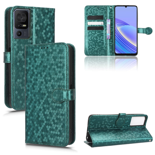 For TCL 40 SE Honeycomb Dot Texture Leather Phone Case(Green) - More Brand by buy2fix | Online Shopping UK | buy2fix