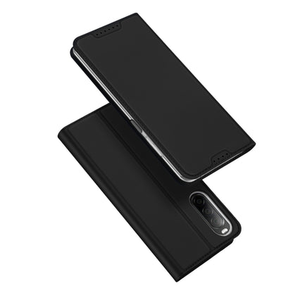For Sony Xperia 10 V DUX DUCIS Skin Pro Series Flip Leather Phone Case(Black) - Sony Cases by DUX DUCIS | Online Shopping UK | buy2fix