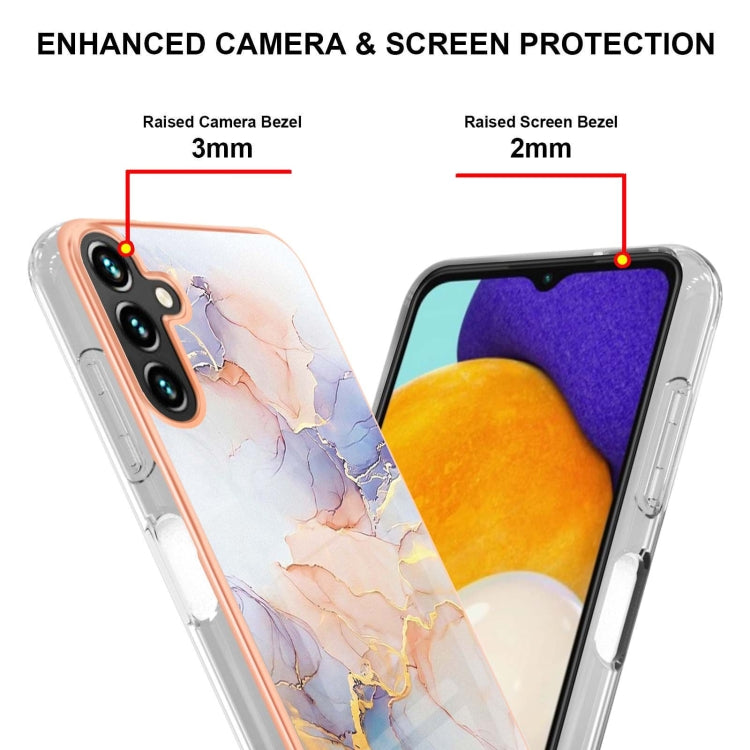 For Samsung Galaxy A34 5G Electroplating IMD TPU Phone Case(White Marble) - Galaxy Phone Cases by buy2fix | Online Shopping UK | buy2fix