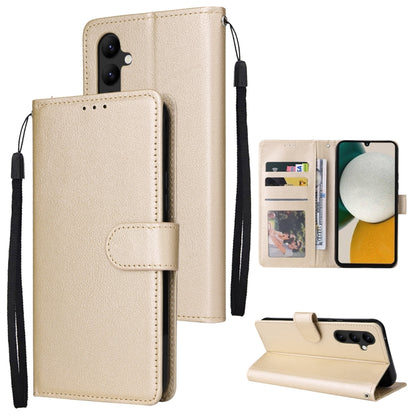 For Samsung Galaxy A34 3 Card Slots Multifunctional Leather Phone Case(Gold) - Galaxy Phone Cases by buy2fix | Online Shopping UK | buy2fix