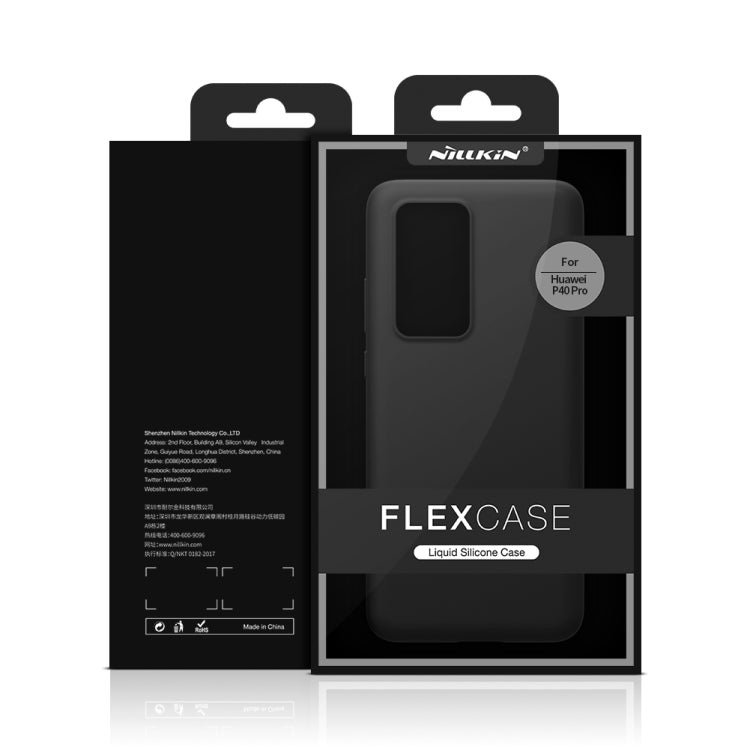 For Huawei P40 Pro NILLKIN Feeling Series Shockproof Liquid Silicone Protective Case(Black) - Huawei Cases by NILLKIN | Online Shopping UK | buy2fix