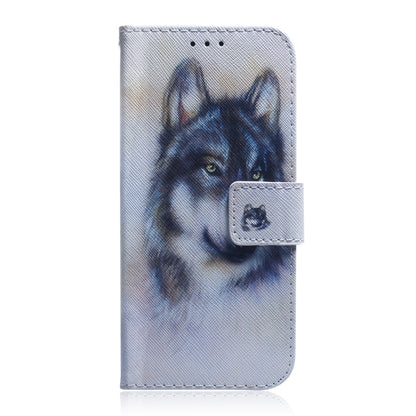 For Xiaomi Redmi 12C / 11A Coloured Drawing Flip Leather Phone Case(White Wolf) - Xiaomi Cases by buy2fix | Online Shopping UK | buy2fix