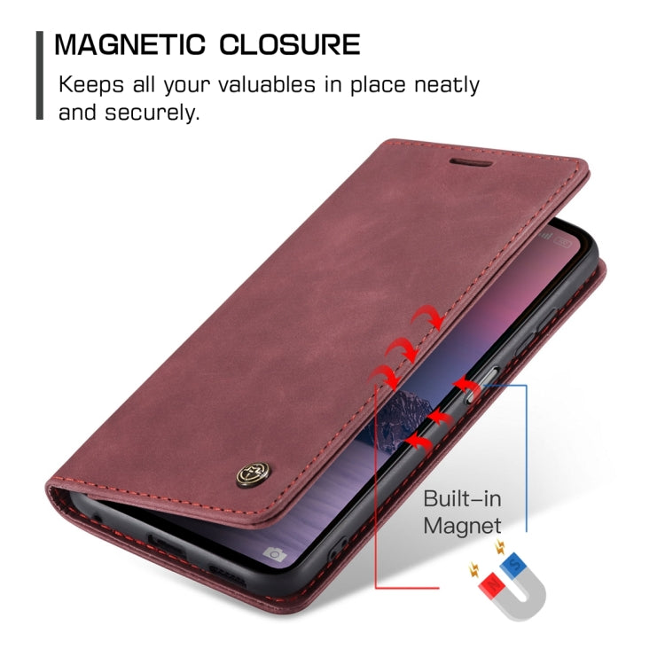 For Xiaomi Redmi Note 12 4G Global CaseMe 013 Multifunctional Horizontal Flip Leather Phone Case(Wine Red) - Xiaomi Cases by CaseMe | Online Shopping UK | buy2fix