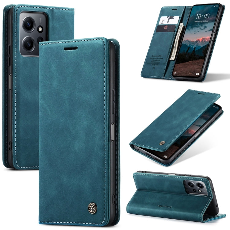 For Xiaomi Redmi Note 12 4G Global CaseMe 013 Multifunctional Horizontal Flip Leather Phone Case(Blue) - Xiaomi Cases by CaseMe | Online Shopping UK | buy2fix