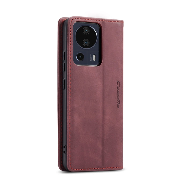 For Xiaomi 13 Lite CaseMe 013 Multifunctional Horizontal Flip Leather Phone Case(Wine Red) - Xiaomi Cases by CaseMe | Online Shopping UK | buy2fix