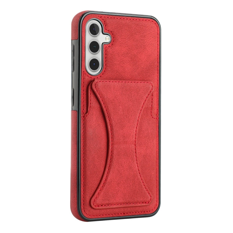For Samsung Galaxy A14 4G / 5G Ultra-thin Shockproof Phone Protective Case with Holder(Red) - Galaxy Phone Cases by buy2fix | Online Shopping UK | buy2fix