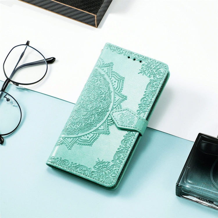 For Honor Magic5 Pro Mandala Flower Embossed Leather Phone Case(Green) - Honor Cases by buy2fix | Online Shopping UK | buy2fix