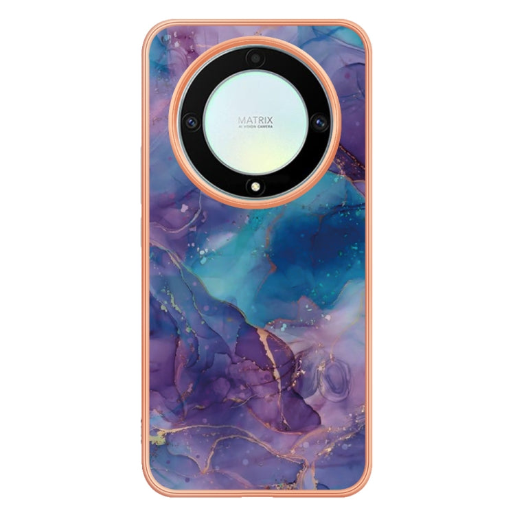 For Honor X9a / Magic5 Lite Electroplating Marble Dual-side IMD Phone Case(Purple 016) - Honor Cases by buy2fix | Online Shopping UK | buy2fix